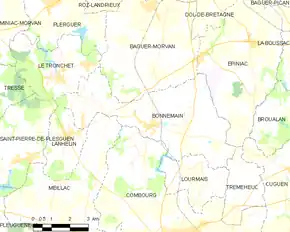 Poziția localității Bonnemain