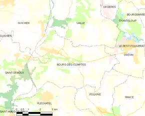 Poziția localității Bourg-des-Comptes