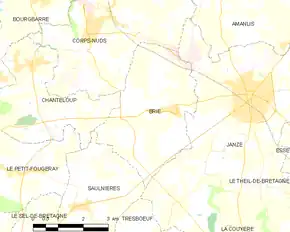 Poziția localității Brie