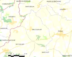 Poziția localității Bruc-sur-Aff