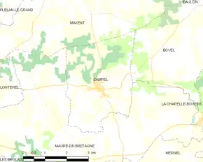 Poziția localității Campel