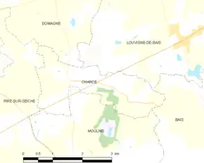 Poziția localității Chancé