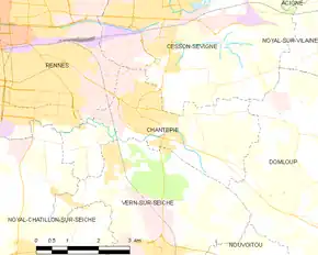 Poziția localității Chantepie