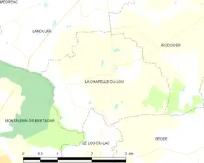 Poziția localității La Chapelle-du-Lou