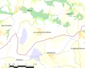 Poziția localității La Chapelle-de-Brain