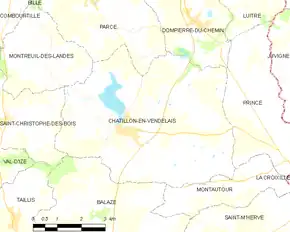 Poziția localității Châtillon-en-Vendelais
