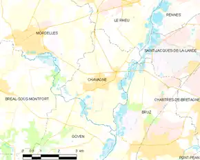 Poziția localității Chavagne