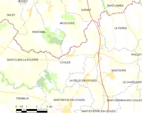 Poziția localității Coglès