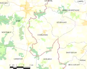 Poziția localității Comblessac