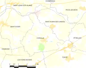 Poziția localității Cornillé