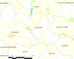 Poziția localității La Couyère