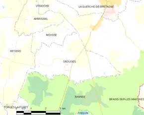 Poziția localității Drouges