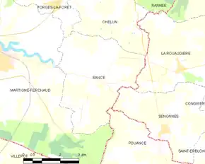 Poziția localității Eancé