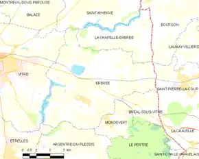 Poziția localității Erbrée