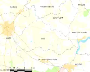 Poziția localității Essé