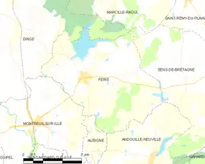 Poziția localității Feins