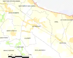 Poziția localității La Fresnais