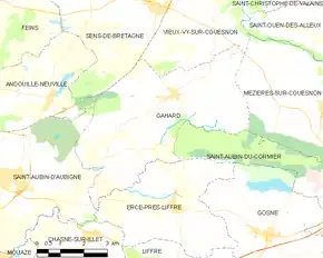 Poziția localității Gahard