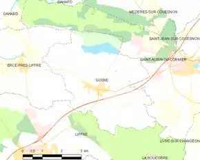 Poziția localității Gosné