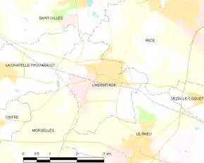 Poziția localității L'Hermitage