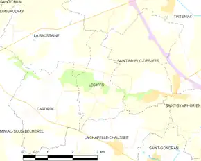 Poziția localității Les Iffs