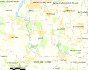 Poziția localității Laillé