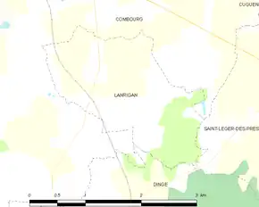 Poziția localității Lanrigan