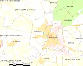 Poziția localității Lécousse