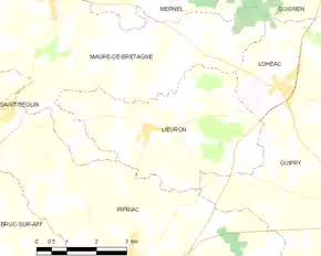 Poziția localității Lieuron