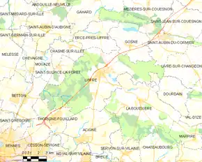 Poziția localității Liffré