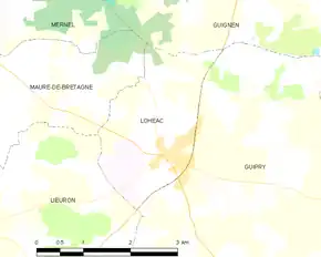 Poziția localității Lohéac