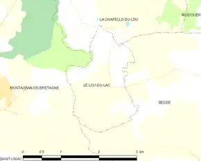 Poziția localității Le Lou-du-Lac
