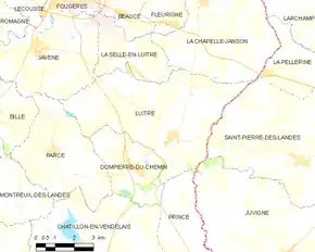 Poziția localității Luitré