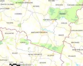 Poziția localității Martigné-Ferchaud
