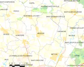 Poziția localității Melesse