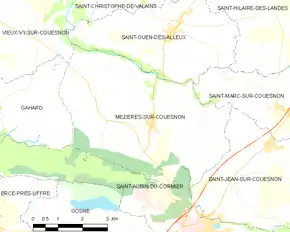 Poziția localității Mézières-sur-Couesnon