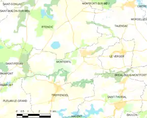 Poziția localității Monterfil