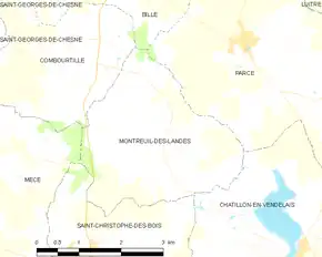 Poziția localității Montreuil-des-Landes