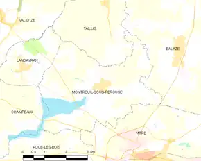 Poziția localității Montreuil-sous-Pérouse