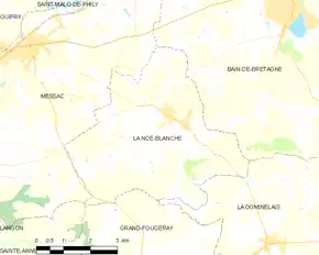 Poziția localității La Noë-Blanche