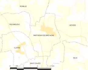 Poziția localității Parthenay-de-Bretagne
