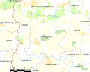 Poziția localității Pleugueneuc