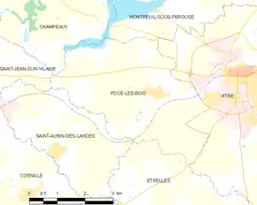 Poziția localității Pocé-les-Bois