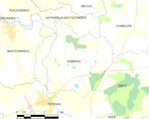 Poziția localității Québriac