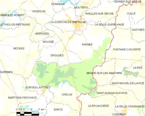 Poziția localității Rannée