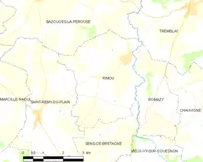 Poziția localității Rimou