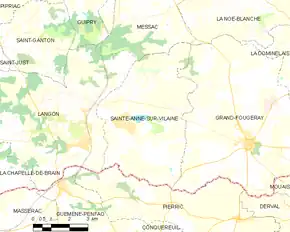 Poziția localității Sainte-Anne-sur-Vilaine