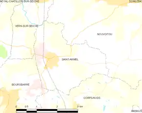Poziția localității Saint-Armel