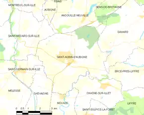 Poziția localității Saint-Aubin-d'Aubigné