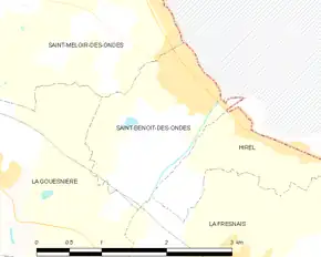 Poziția localității Saint-Benoît-des-Ondes